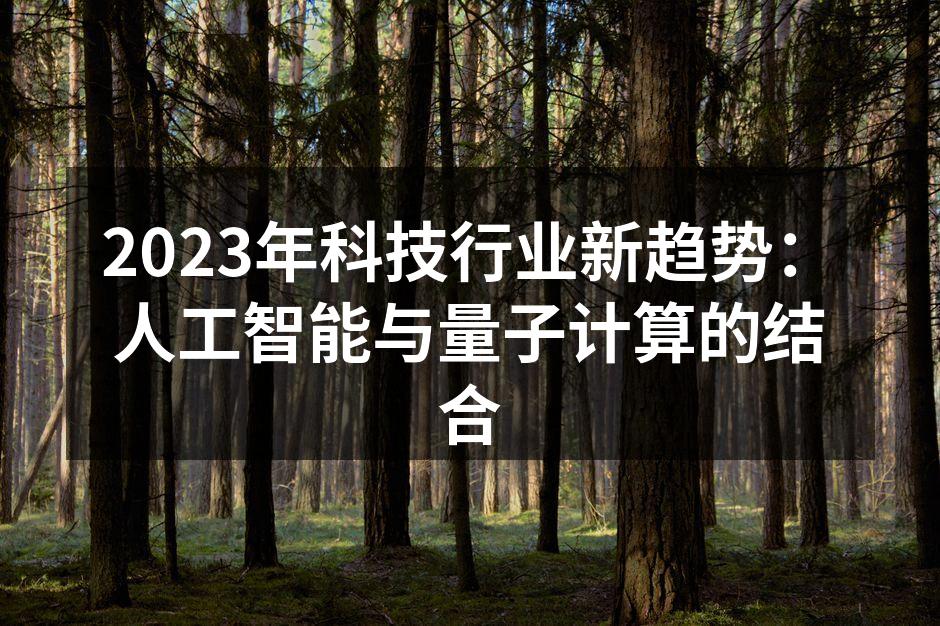 人工智能与量子计算的融合