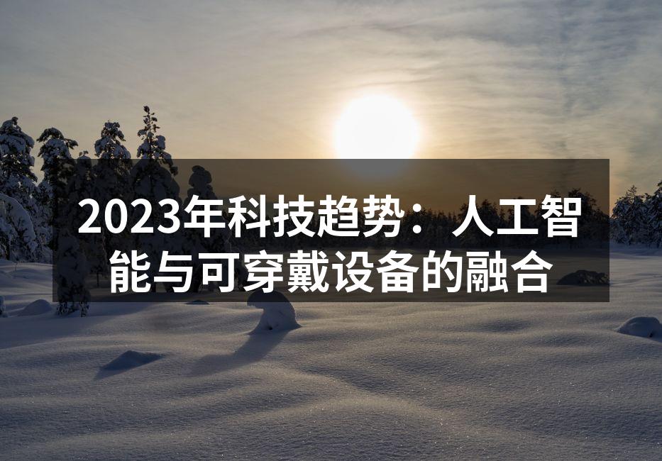 人工智能与可穿戴设备的深度结合